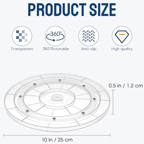 Image of 10 inch Acrylic Clear Lazy Susan Turntable