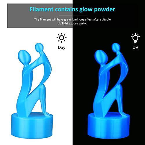 Filament PLA 1.75mm phosphorescent bleu 1kg pour bobine impression 3D - 2