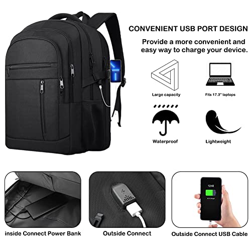 Lapsouno-17-inch-Extra-Large-Travel-laptop-backpack-Computer-Backpack-Anti-Theft-Work-Bookbags-With-USB-Charging-Port-Business-TSA-Backpacks-Durable-Water-Resistant-Bag-for-Men-Women-Black