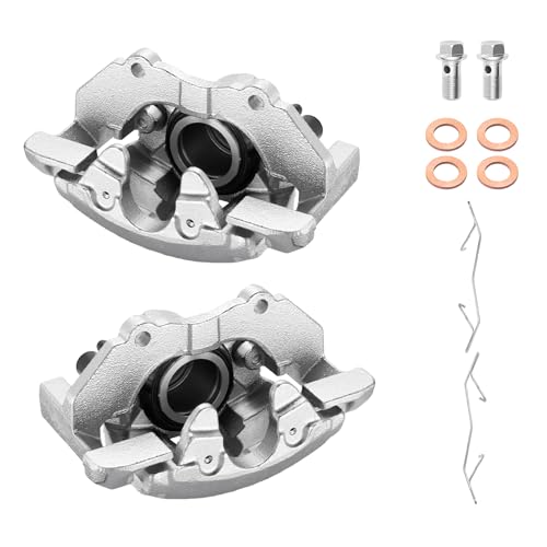 Image of BDFHYK 19-B2942E 19-B2943E Front Disc Brake Caliper Assembly Compatible with Mazda 3 2008-2013 2.3L 2.5L l4, for 3 Sport 2010-2013 2.5L l4, for 5 2008-2015 2.3L 2.5L l4, GAS 2pcs