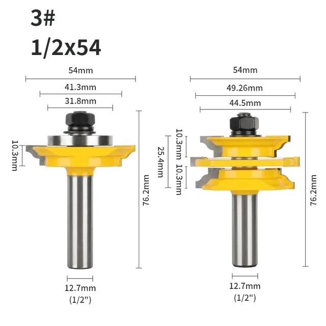 Odzyskiwalny koralik szklany zestaw części do drzwi 8MM 12MM 12.7MM trzpień ze stopu węglika frez do frezów do drewna czołowego frez trzpieniowy(12.7x54)