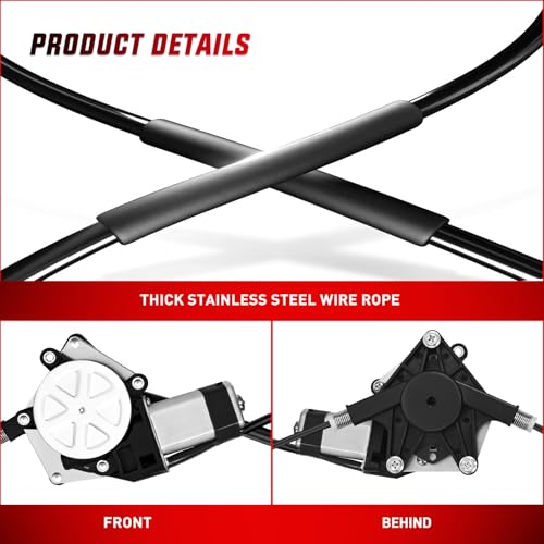 Image of Nilight 748-912 Window Regulator and Motor for Jeep Wrangler 2007-2018 | Window Lift Motor Assembly fits 2007-2017 Wrangler and 2018 Wrangler JK Sport Utility; front driver-side left door