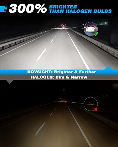 Novsight H11/H8/H9/H16 300% Brighter Led Headlight Bulbs Led Fog Lights Bulbs Or Drl 1:1 Mini Size Headlight Conversion Kits 6500K Cool White Halogen Bulbs Replacement, Plug And Play, Pack Of 2 #TOP1