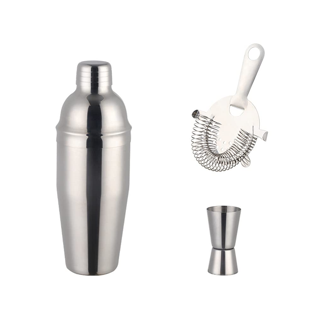 Ensemble de cocktail Boston arc-en-ciel en acier inoxydable 3 pièces Ensemble de shaker à cocktail de 750 ml avec passoire, tasse à mesurer, kit de barman, ensemble d'outils de bar (couleur : D)