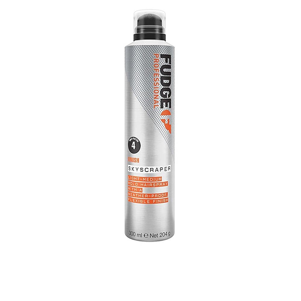 Fudge Professional Skyscraper Hairspray, Light to Medium Hold for Women, All Day Hold, Weather Proof, Controls Frizz and Flyaways, 300 ml