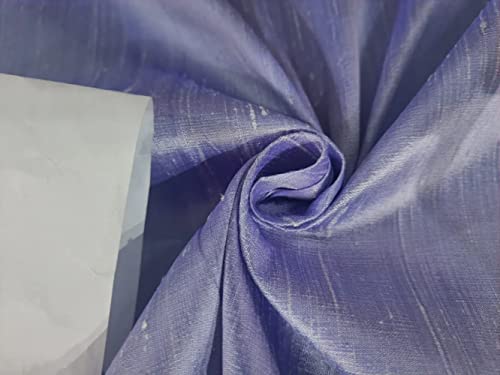 Soie Dupioni lilas irisé de 137 cm, étoffe de luxe violette et ivoire MM4