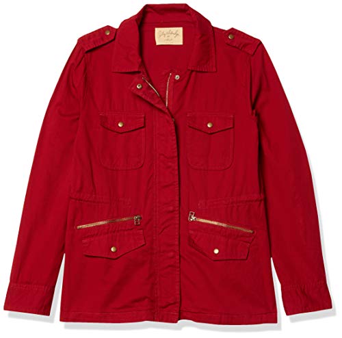 Velvet by Graham & Spencer Women's Ruby Army Jacket, Red, S