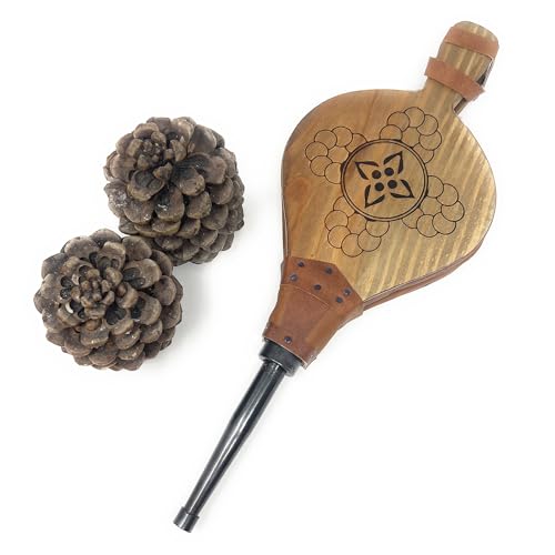 MGE, Premium Bellows for Barbecue and Fireplace, Wooden Bellows, Lighter Fireplace Blower, Wood Air Bellows, Natural Wood - Image 2