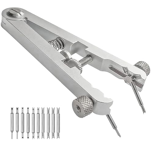 LDDAL Watch Spring Bar Plier Tool Set with Hardened Steel 10 Tips Pins?6825 Spring Bar Tweezer Tool for Watch Band Pins Replacement