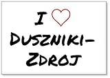 I ♥ Duszniki-Zdroj, Poland Mundus Souvenirs - Ich Liebe Duszniki-Zdroj, Kühlschrankmagnet (Design 1)