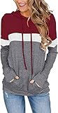 Feature: Der modische kapuzenpullover mit kontrastierendem Farbdesign zeigt Ihr Selbstvertrauen und Ihre Vitalität.farbblock sweatshirt mit kapuze, stilvoller, klassischer und einfacher Stil, nie veraltet.