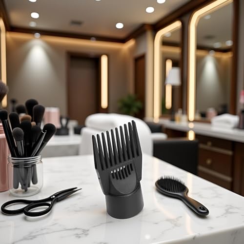 Universal-Haartrocknerkamm, Haarstyling zum Glätten und Entwirren, Kunststoff, für Friseursalon, lockig, natürliche Haarkämme, Styling-Werkzeuge und Geräte, 1 Stück, Schwarz