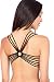 Zenana Women's Juniors Strappy Back Sports Bra (M/L, Black)