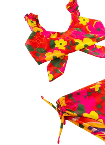 Image of Maaji Girls' Crayonflower Mango Adjustable Bikini Set