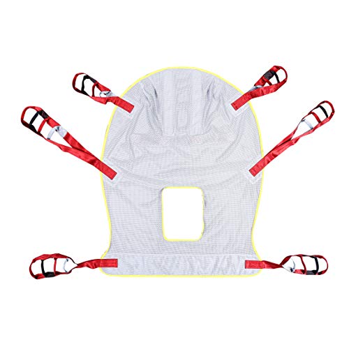 Fushida Patient Lift Sling Hoyer Lift with Head Support, Durable Hoyer Sling with 4 Reinforcement Straps, Ideal for Disabled,Non-Weight Bearing,Bariatric Disabled -Washable,Reusable, Breathable - Thumbnail 6