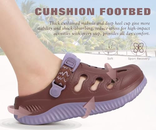 Image of KuaiLu Womens Classic Recovery Clogs Comfortable Walking Cushion Sandals for Women Relif Plantar Fasciitis Ladies Orthotic Arch Support Slip-on Mules, Adult Slip Resistant Shoes