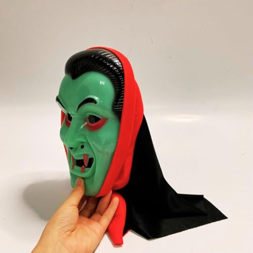 Image of Wanna Party Halloween Glow in the Dark Blood Ghost Mask W /Hood (Black)