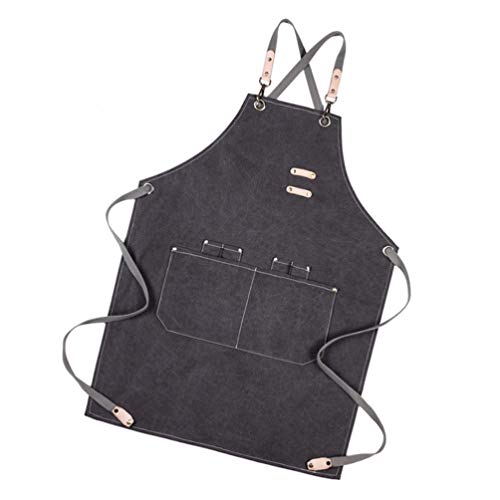 Hemoton Delantales Barista Cooking Chef BBQ Grill Delantal Halter Delantal Ajustable para Servir con Cinturón de… - Imagen 5