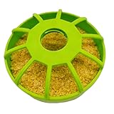 Hühnerfutterautomat,Rund, auslaufsicher, rutschfest | runder Geflügelfutterspender Heimtierbedarf - Für Sittiche, Tauben, Wachteln, Enten, für Käfig, Hühnerstall, Hof,