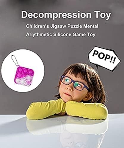 Miniatura 7 de 50 piezas de mini juguetes Pop Fidget Pop Llavero Fidget Juguete Push Bubble Pop Silicona Squeeze Sensory Toys Ansiedad Alivio del estrés para