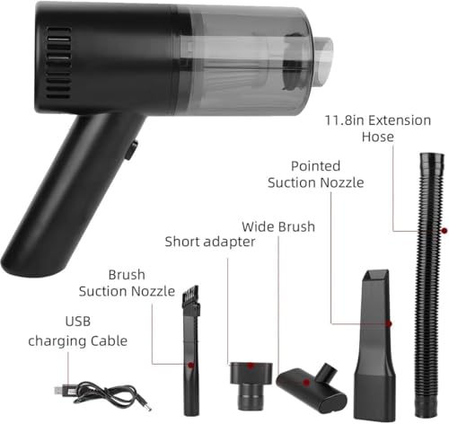 Welch's Aspirador de Mano,Aspirador de Mano sin Cable,12000PA/Sólidos y Líquidos,Aspiradora Portátil Mini para Coche Potente,Aspiradora de Mano para sofá,Coche,Hogar,Oficina