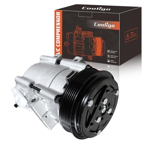 Image of AC Compressor with Clutch Air Conditioner Fit for 1997-2006 Ford F-150 | for 2004 Ford F-150 Heritage 4.2L V6,Replaces CO101510C,4L3Z19V703CB,5U2Z19V703SA,5U2Z19V703SB,G2MZ19V703M,G2MZ19V703X