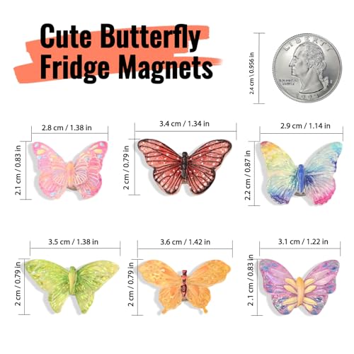 12 imanes mariposa decorativos para refrigerador miniatura 7