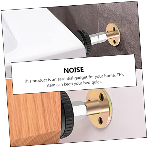 Yardwe 4Pcs Bedside Anchor Cabinet Protector Metal Headboard Threading Tool Sofa Frame Stoppers Stainless Steel Bed Stopper Bed Stopper Wall Protector Bed Stabilizer Bedside Fixer Metal #TOP1