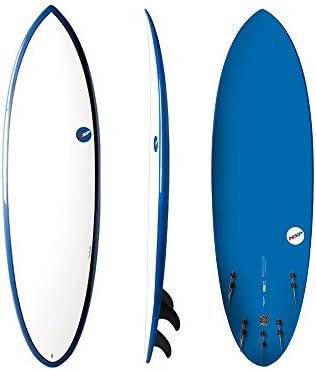 NSP Elements Hybrid Short Surfboard | Fins Included | All Around Design | Available in 5'9", 6'0", 6'2", 6'4", 6'6" (Blue, 5'9" x 19 1/2" x 2 3/8" @ 28.8L)