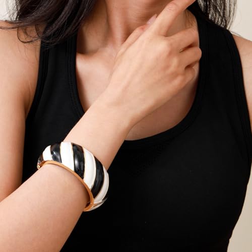 Dripping Oil Bracelets for Women Vintage Enamel Gold Cuff Dripping Oil Bangle Bracelets for Sixteen Jewelry Spring Opening for Wife Girlfriend Birthday Christmas Mother Day3