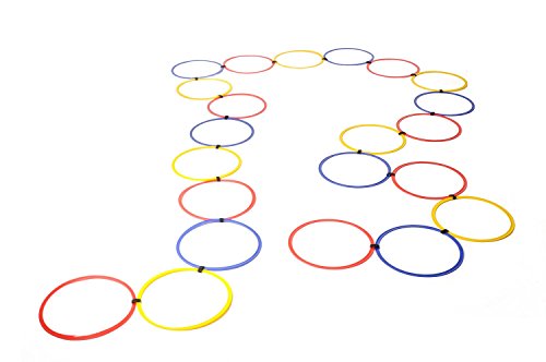 Agility Koordinationsreifen 22er Set Koordination Reifen Ringe rot/blau/gelb