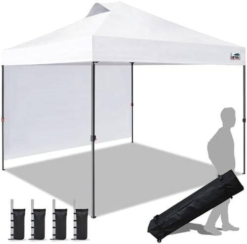 Eurmax USA NOMATTER ONE-Person Open&Close 10x10ft Pop Up Canopy T...