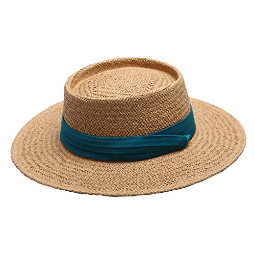 gazechimp 2PCS Chapéu De Panamá De Aba Larga Das Mulheres Chapéu De Panamá Praia Chapéu De Sol