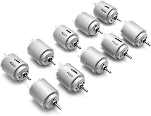Fasizi 10 Piezas DC Motor 140 Mini Motor eléctrico DC 3-5V 6300 RPM para Juguetes de Bricolaje