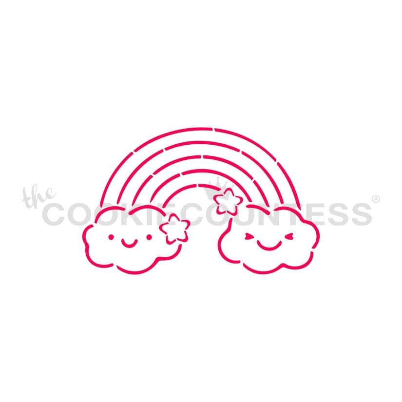 The Cookie Countess Rainbow PYO Stencil