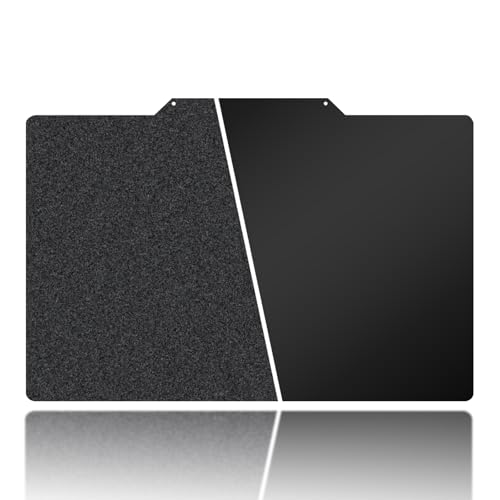 Image of 230x150mm Black Build Plate for Creator Pro 2 /Qidi X-Pro /Qidi Tech /Dreamer /Inventor, Double Sided Textured PEI+Smooth PEI Flexible Spring Steel Platform Heated Printing Bed for 3D Printer