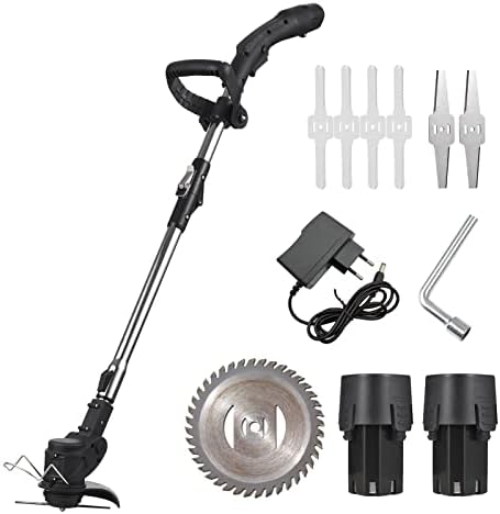 Chusui Aparador de grama sem fio Weed Wacker 12V Máquina de corta...