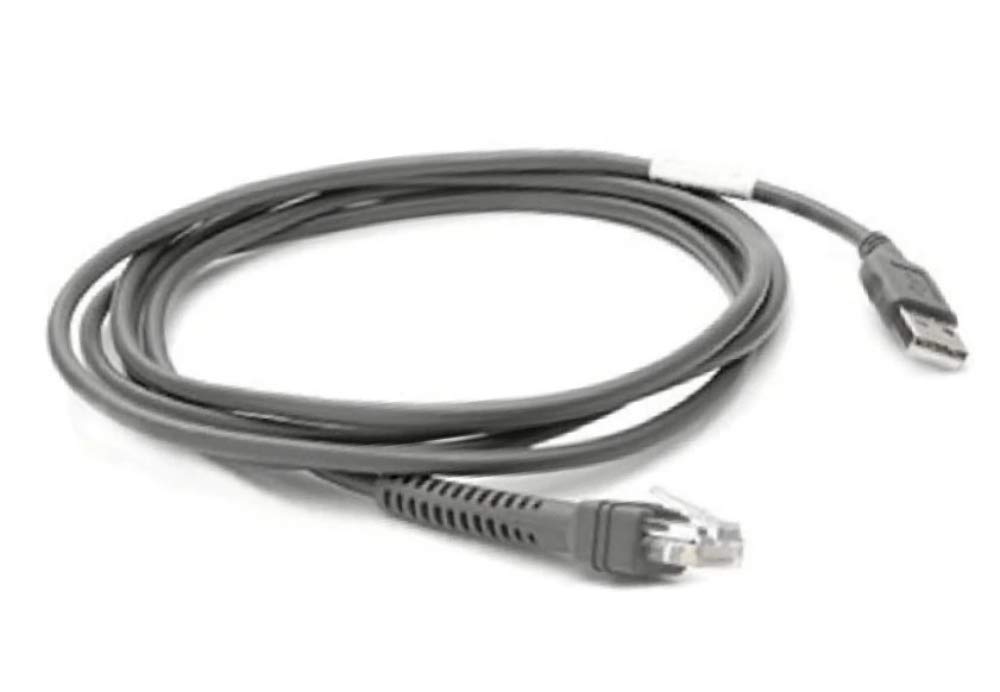Zebra CBA-U21-S07ZBR Serial Cable (Black, 2.1 m, USB, EAS, Male Connector, DS2208-SR)