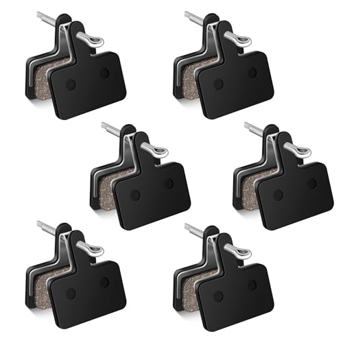 6Pairs Bike Brake Pads for Mountain MTB Bike, Resin Bicycle Disc Brakes for Shimano C501 M575 M525 M495 M486 M485 M475 M465
