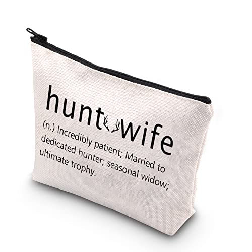 TSOTMO Hunt Wife Gift Hunting Zipper Pouch Hunting Wife Makeup Bag Hunting Season Gift for Hunter (hunt wife)