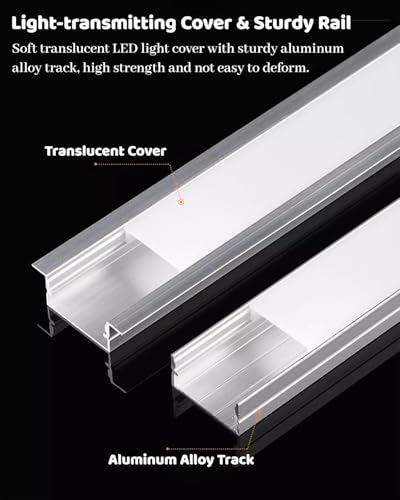 Binario di illuminazione a LED in alluminio, design flessibile a forma di U per soffitto, perfetto per garage, ufficio e soggiorno