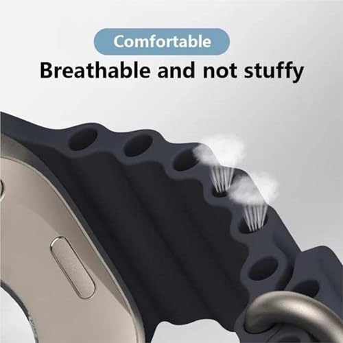 Image of 20mm Ocean Soft Silicone Strap For Fastrack Reflex Beat Plus, Amazfit GTS 2 Mini, Amazfit Bip,Bip U,Pro,Lite, Bip S, Amazfit GTS, 2,2e, Amazfit GTR-White