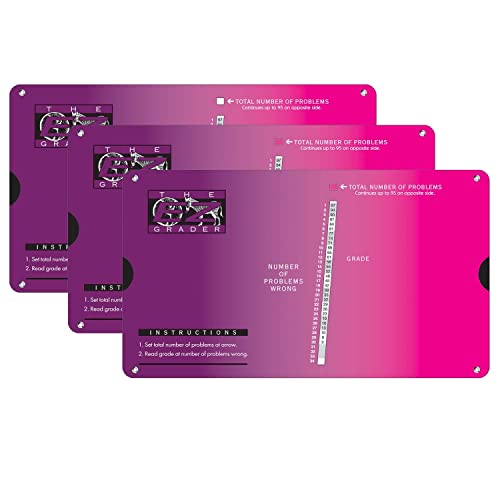 Original E-z Grader Ombre E-Z Grader, Pack of 3, Math Grading Tool, Classroom