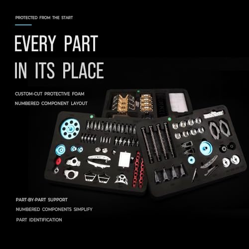 Image of TECHING Metal V8 Engine Model Kit that Works