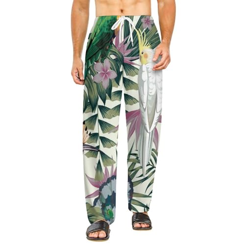 Pantalon de détente avec poches L'oiseau Des Feuilles bas pyjama femme S