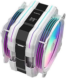 ALSEYE M120D Plus CPU Cooler, CPU Air Cooler with Temperature Display comes with Dual ARGB PWM 120mm Fans, supports Intel LGA 1700/1200 /115X /2011/2066 /1366 and AMD AM4