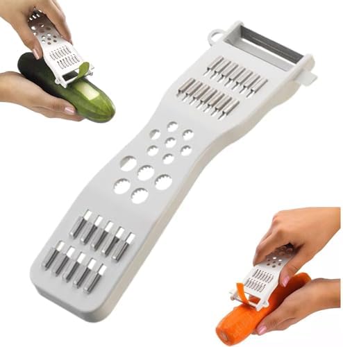 Descascador e Fatiador 5 em 1 Multifuncional Aço Inoxidável Branc...