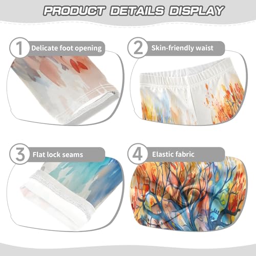 Bolaz Toddler Girls Leggings Printed Yoga Pants Leggings Watercolor Tree for Kids3