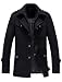 Produktbild Lavnis Herren Warm Wollmantel Stehkragen Wintermantel Kurzmantel Winter Jacke Business Freizeit Style6 Black L
