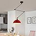 XBSLJ Wentylator sufitowy z oprawą lampy sufitowej, wiszący, żyrandol, z żelaza, minimalistyczny styl vintage do kuchni czerwony